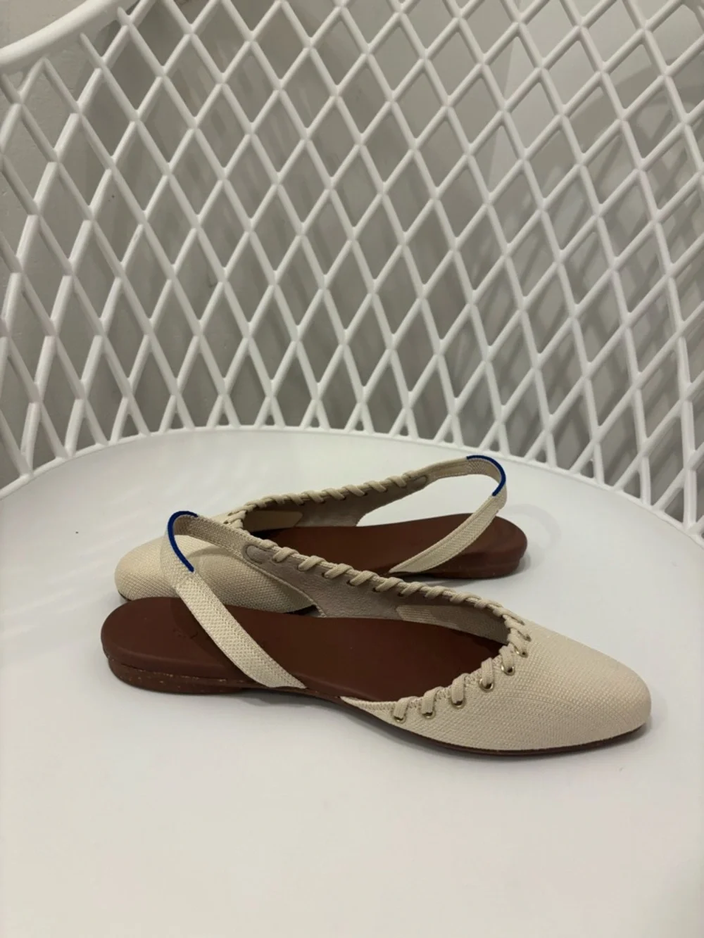 Rothy's Cream Braided Slingback Flats - Picture 2 of 4
